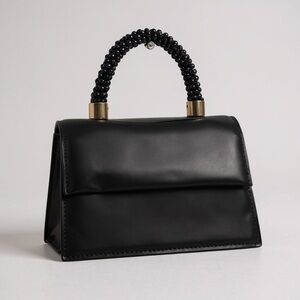 Mini Clutch Bag with Beaded Handle